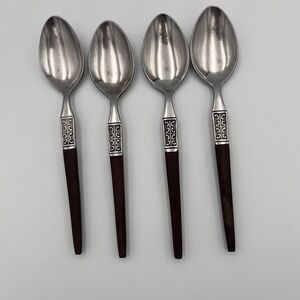 Ekco Eterna La Joya Teaspoons MCM Japan Stainless Danish Modern Set Of 4